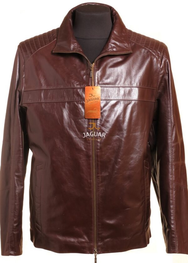 Мужская кожаная куртка короткая ZA3269 brown sponti