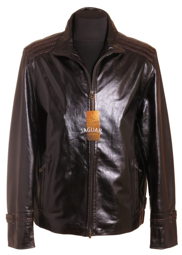 Мужская кожаная куртка короткая ZA3369 brown sponti