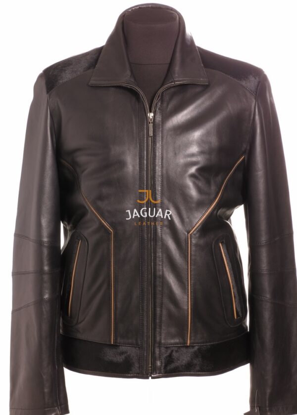 Мужская кожаная куртка короткая ORnobre black naturel