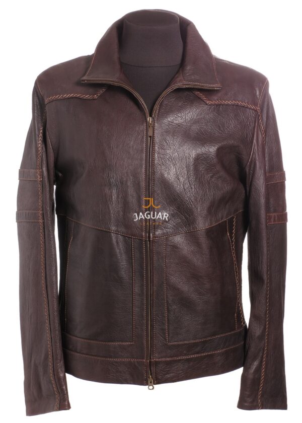 Мужская кожаная куртка короткая ZA3930b brown latigo
