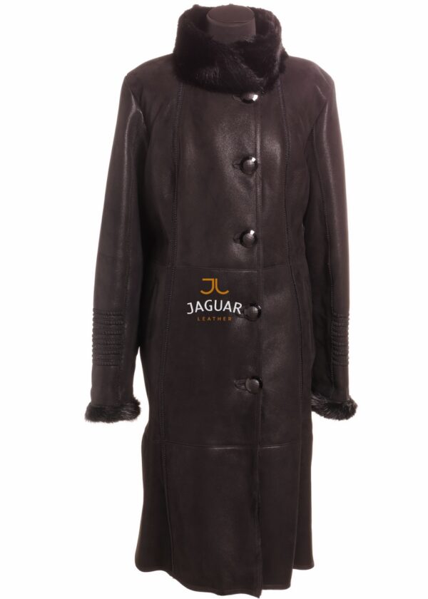 Женская дублёнка длинная SIV4275 black sofit