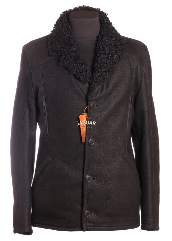 Мужская дублёнка короткая SITX036k black Gucci