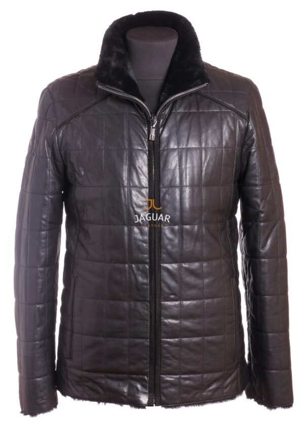 Мужская дублёнка короткая MIX7014n black ares