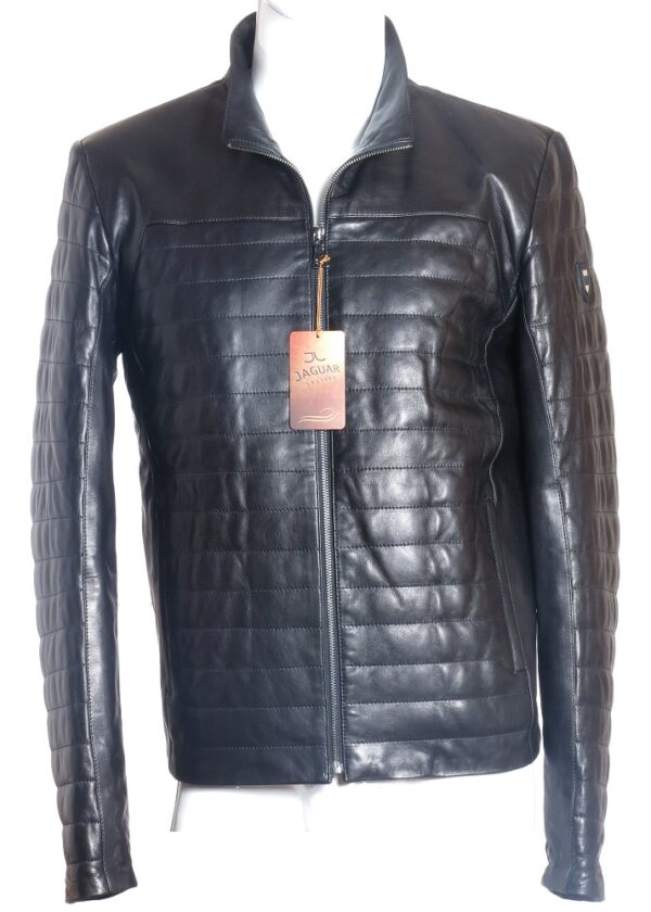 Мужская кожаная куртка короткая MIXB13 black ares