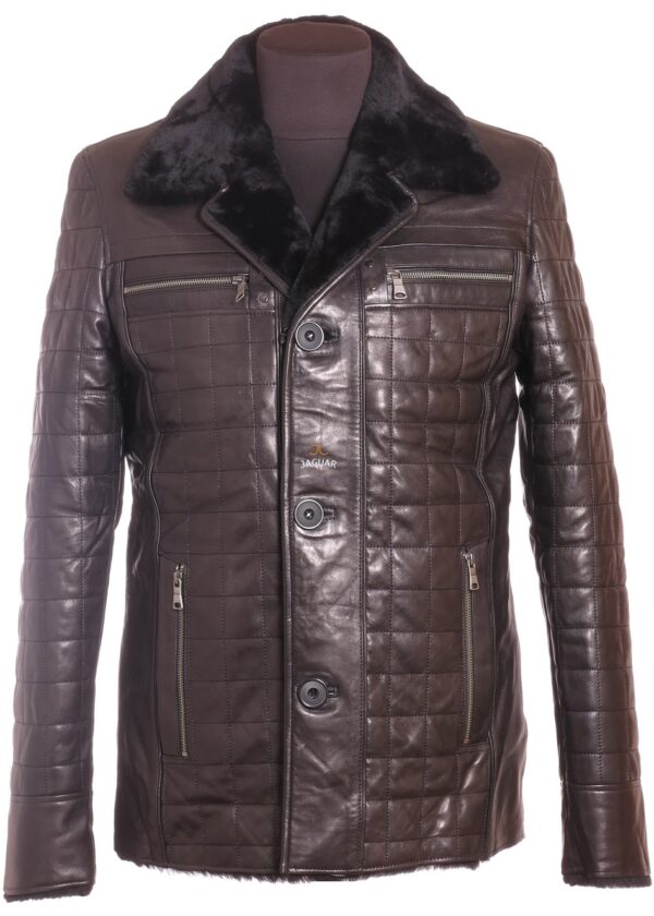 Мужская дублёнка длинная MIXDK200 black ares