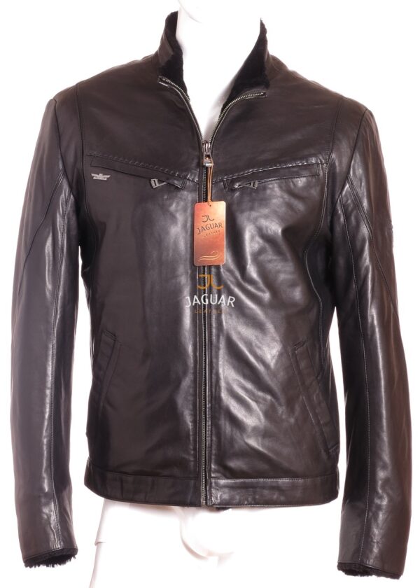 Мужская дубленка короткая AM5249 black menfis