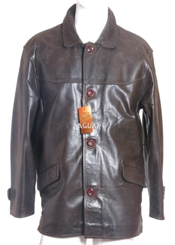 Мужская кожаная куртка длинная MIL1202 brown pulap