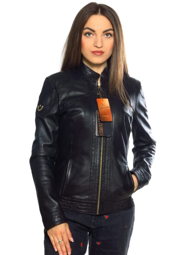 Женская кожаная куртка UL9564 black plonge Cavalli